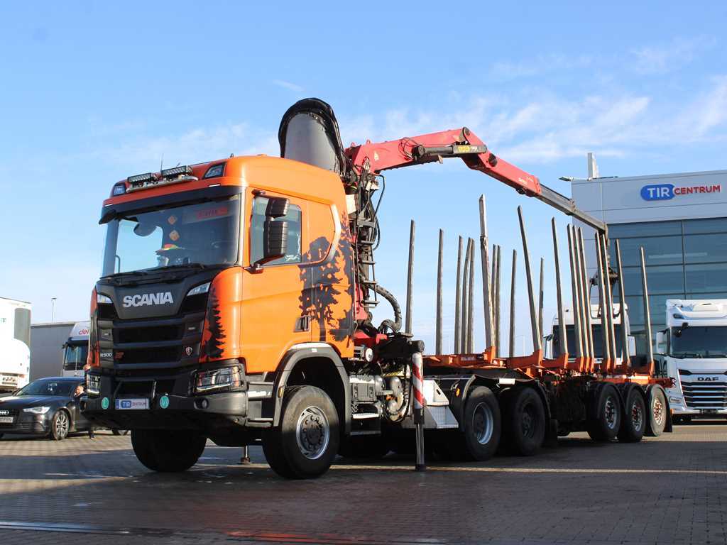 Scania R 500, 6x6, RETARDER, OPTICRUISE, PALFINGER EPSILON Q 170 Z 96, NAVIGACE