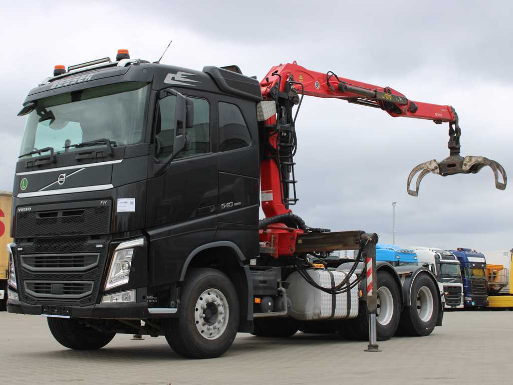 Volvo FH 540, 64, VEB+, PALFINGER EPSILON Q 170 Z 96, TIRES 90%