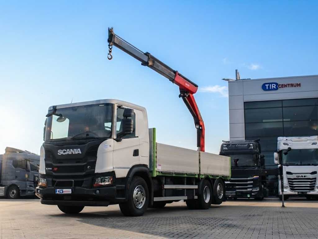 Scania G 450, EURO 6, 62, ZVEDACÍ NÁPRAVA, HYDRAULICKÁ RUKA PALFINGER PK 17.001 SLD