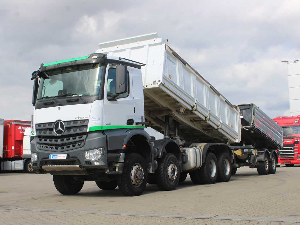 Mercedes-Benz Arocs 4151, 86, TŘÍSTRANNÝ, 13 m³, MAJÁKY, EURO 6 + SCHWARZMÜLLER M-SERIE