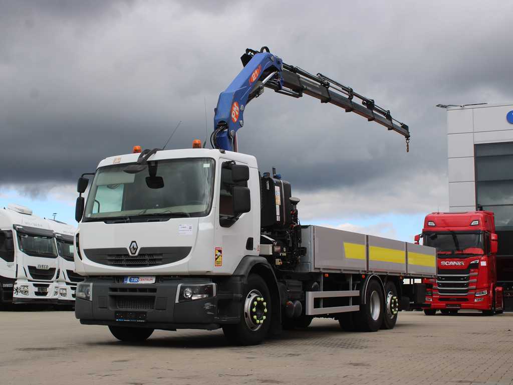 Renault PREMIUM D 430 P 62, RUKA PM SERIE 21, ZVEDACÍ NÁPRAVA, KAMERA, MAJÁKY, EURO 5